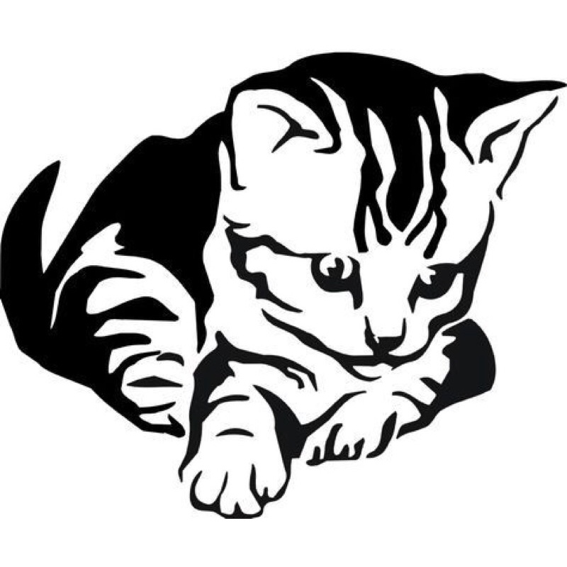 STICKER MOBIL/STICKER CUTTING KUCING UNTUK KACA MOBIL BELAKANG