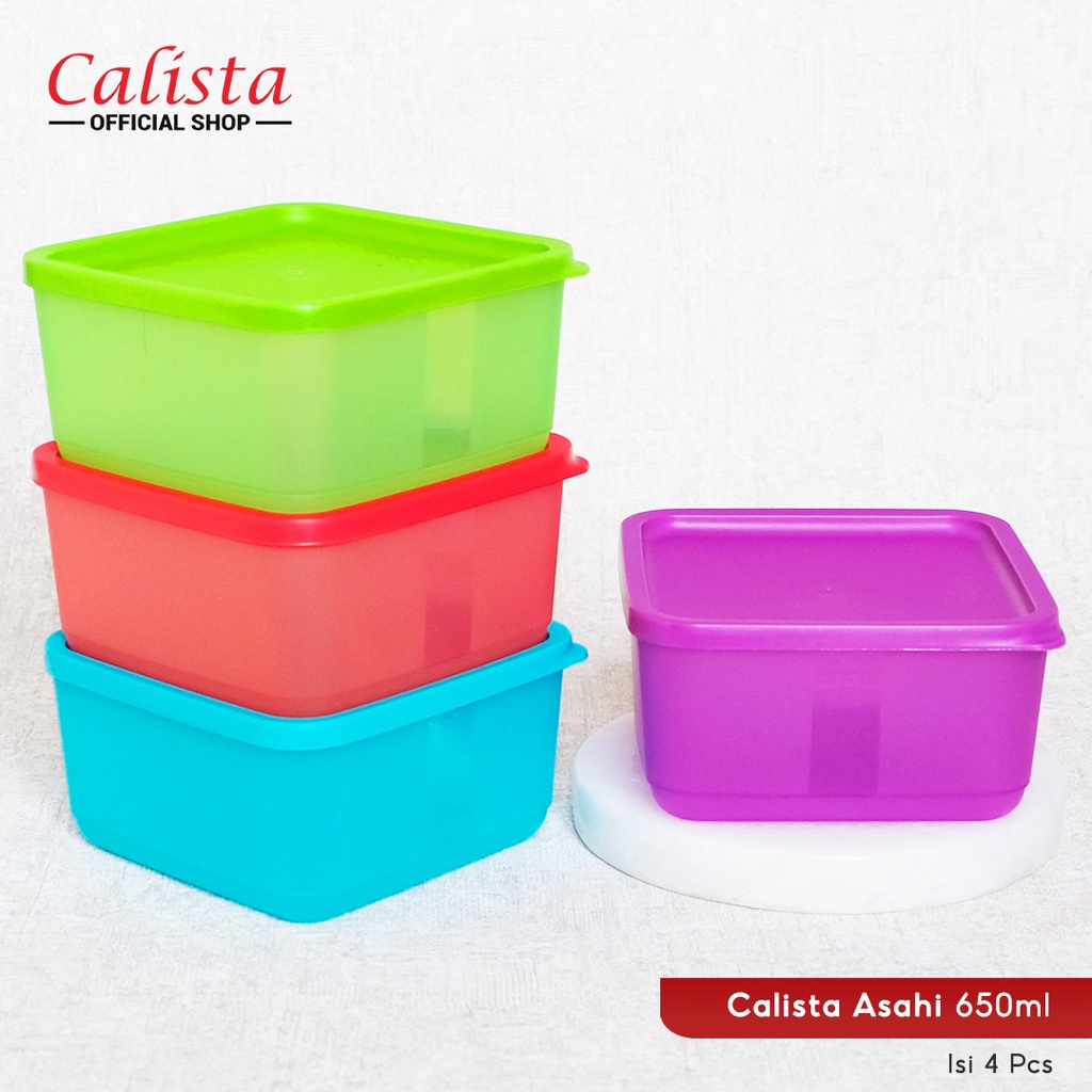 Calista Asahi Premium 650ml Toples Penyimpanan Makanan Set isi 4pcs