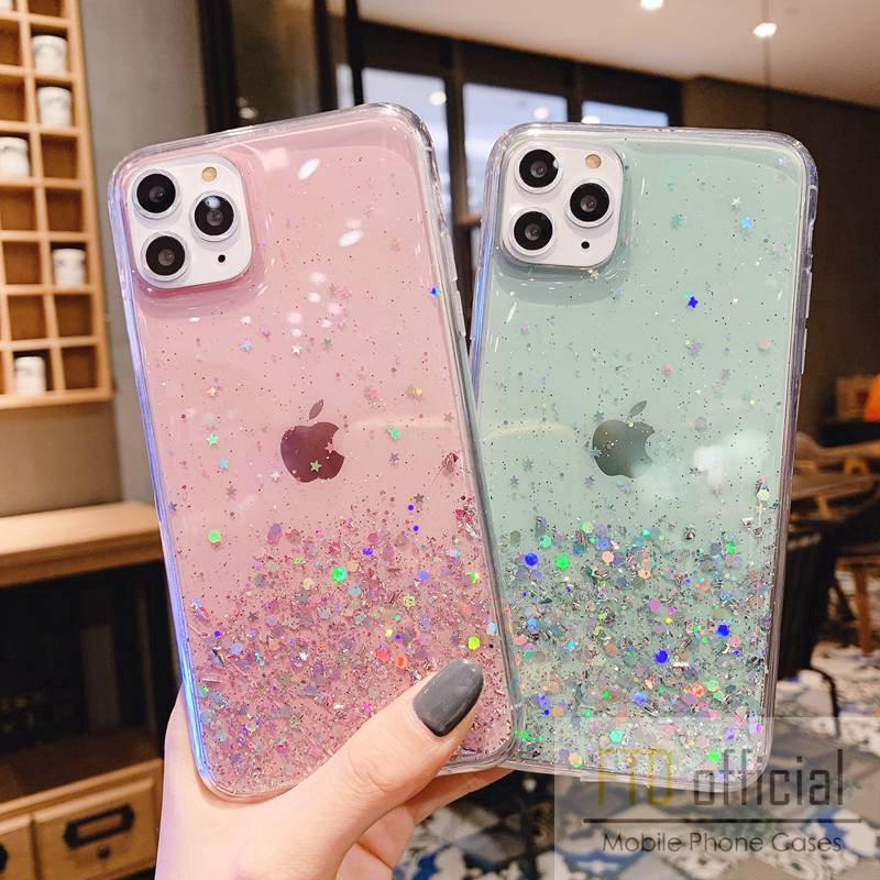 Casing Soft Case Glitter Xiaomi Redmi 9 9A 9C Note 5 6 7 8 9 10 Pro Starry