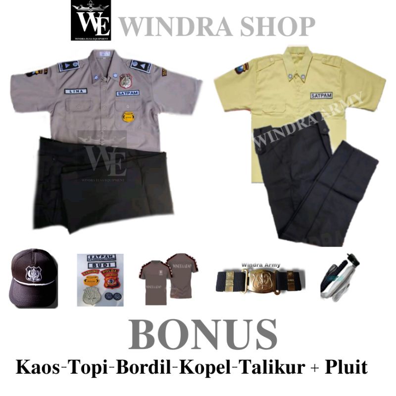 WINSHOP BAJU SERAGAM SETELAN SATPAM PDH