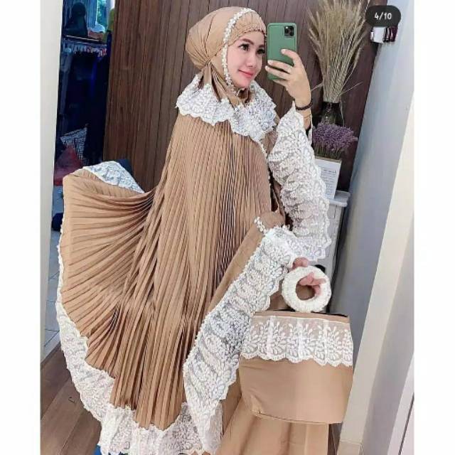 Mukena Plisket premium Bahan Sutra velvet