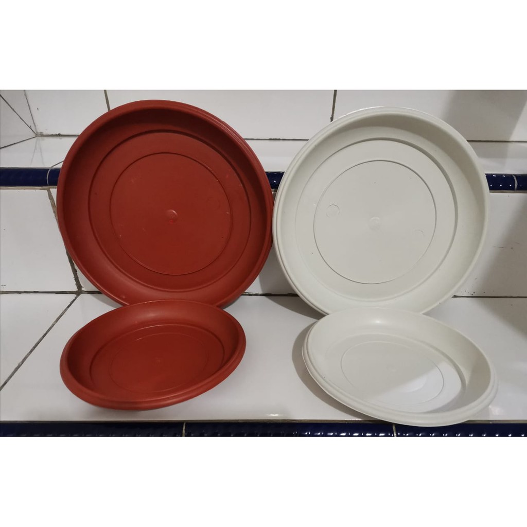 KLF - [3PCS]---[DIAMETER 26 CM] TATAKAN POT UKURAN BESAR MEREK CJP, PIRING ALAS POT BUNGA SUPER
