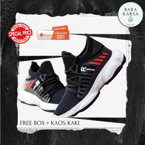 SEPATU PRIA FREE BOX + KAOS KAKI / SEPATU PRIA SNEAKERS / SEPATU PRIA CASUAL / SEPATU SNEAKERS PRIA 