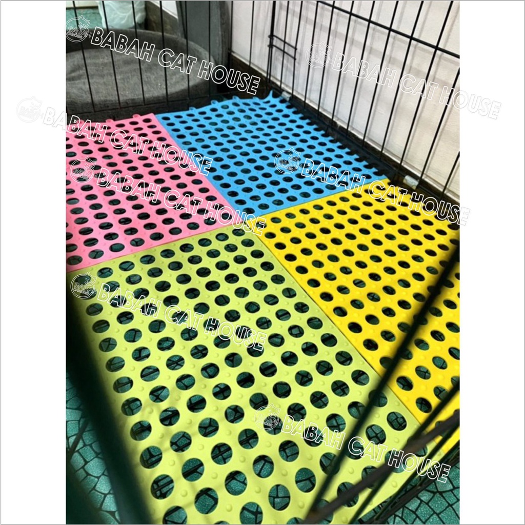 ALAS KANDANG Kucing Anjing Tatakan Karpet Hewan Murah Anti Air Plastik Karet Kelinci Tingkat Matras-4