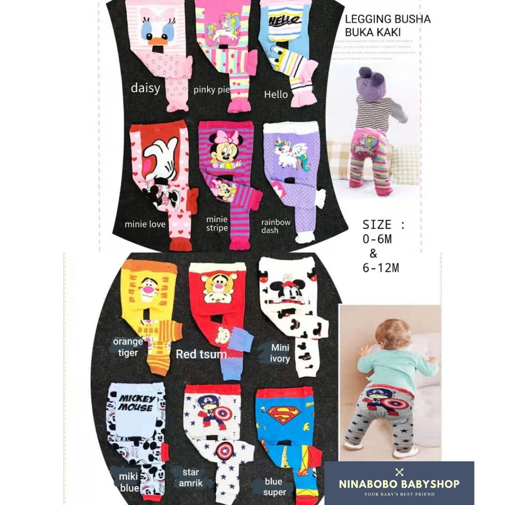 Legging busha / legging bayi buka kaki