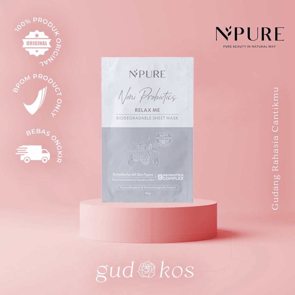 NPURE NONI Probiotic Relax Me SHEET MASK BPOM Original