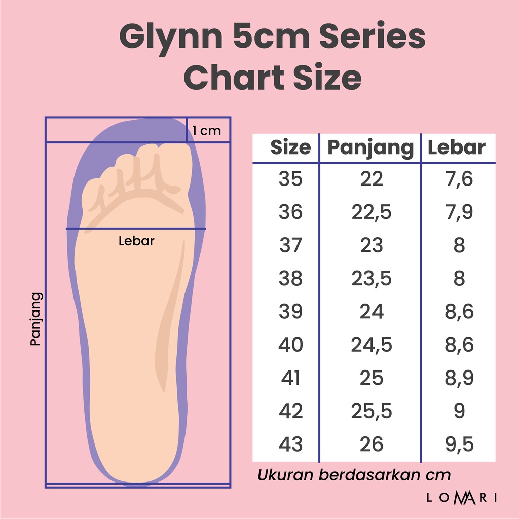 GLYNN SERIES LOMARI 5CM - Sandal Heels Wanita