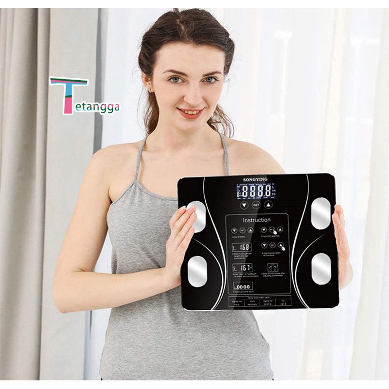 Timbangan Badan Digital Body Fat Health Smart Scale 180KG Recharge Tetangga VS-9006