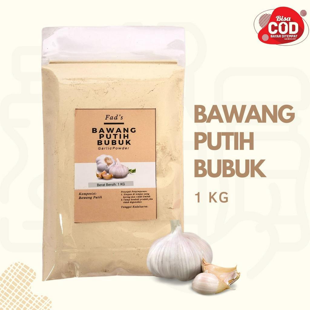 Fad's Bumbu Dapur Bubuk Bawang Putih Bubuk 1 Kg - Bawang Merah Bubuk 1 Kg - Bawang Bombay Bubuk 1 Kg