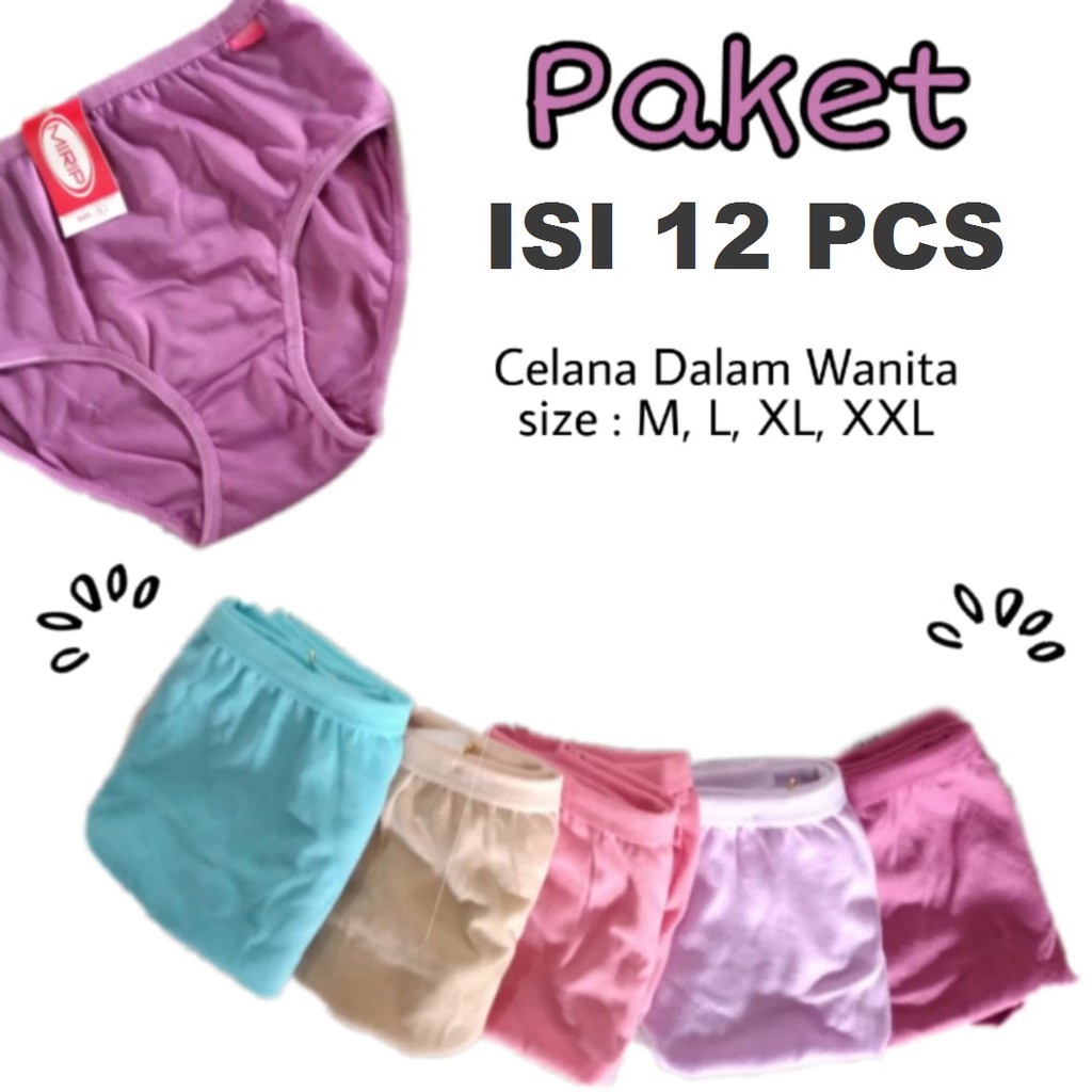 [12PCS] CD CAWET CELANA DALAM WANITA LUSINAN / CELANA DALAM WANITA MURAH / CELANA DALEM WANITA