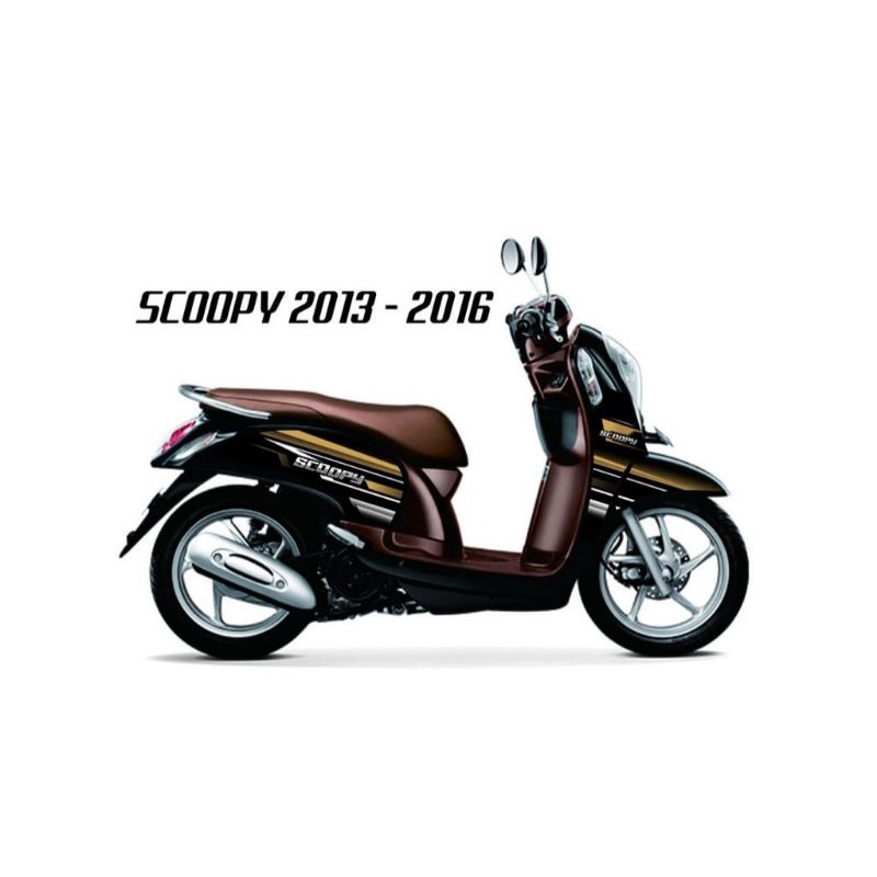 Decal Scoopy fi Full Body Minimalis - Sticker Scoopy fi 2013 - 2016 Full Body Motif Simple
