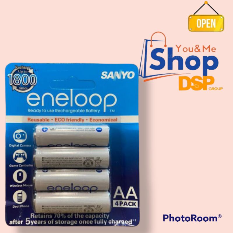 Batere Sanyo Eneloop AA/A2 isi 4pcs Typ:2500mah/Min:2400mAh up to 2100 times