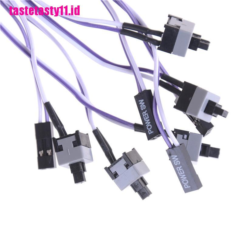 【TTID】5pcs Repair PC Power Momentary Push Button Switch Connector Cable