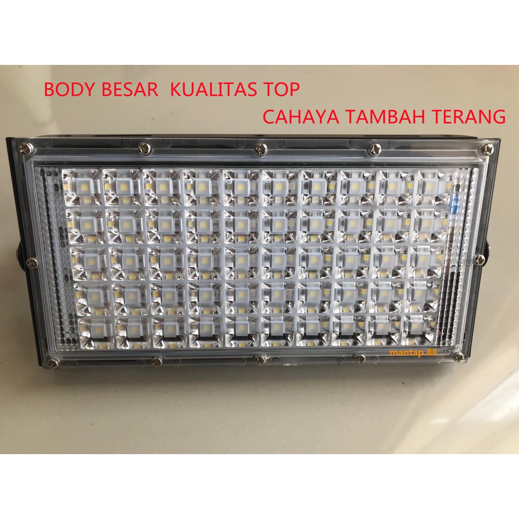 LAMPU SOROT LED 50WATT / 50W / TEMBAK SLIM LED FLOODLIGHT 220V CAHAYA PUTIH