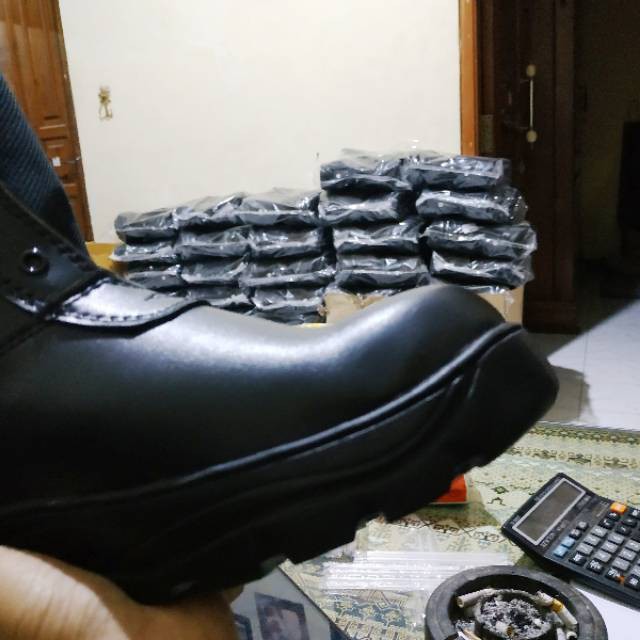 RPM Sepatu PDL ujung besi kuat / Safety TNI/POLRI /SATPAM /SECURITY /DLL