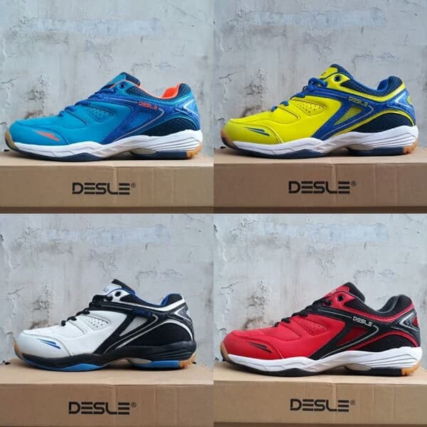 Langsung Order SEPATU BADMINTON SEPATU BULUTANGKIS DESLE SEPATU VOLLY - Biru, 38 Terlaris