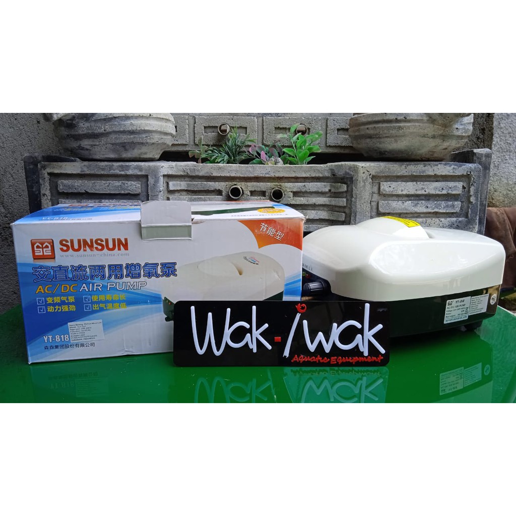 Aerator Sunsun YT-818 Air Pump AC DC Hi Blow Aerator Aerasi Batery