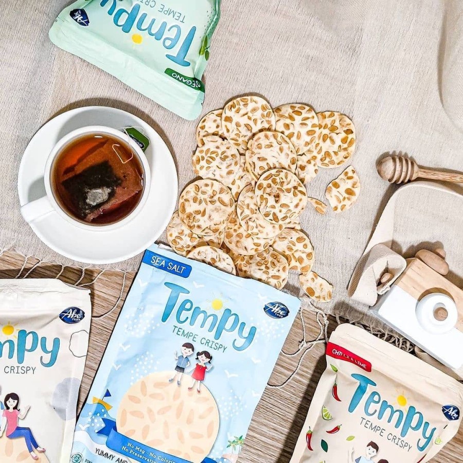 Snack Cemilan Sehat Anak Makanan Ringan Abe Food Tempy Keripik Tempe Crispy 70gr