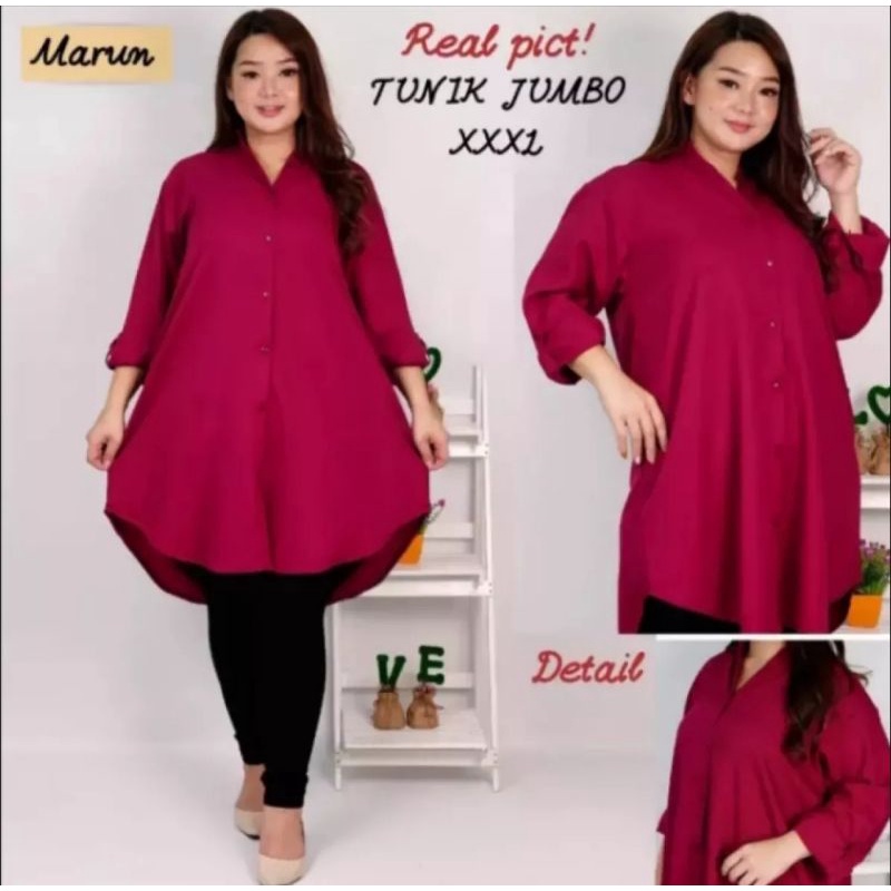 Tunik Jumbo Tunik Polos Tunik Murah Tunik Keren Tunik Import Baju Muslim Baju Panjang Premium Katun