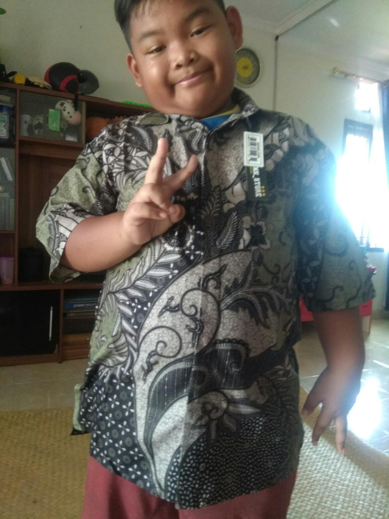 Risna Batik Hrb026 Kenongo Hem Kemeja Batik Pria Lengan Pendek Katun Primis Premium Halus M L Xl