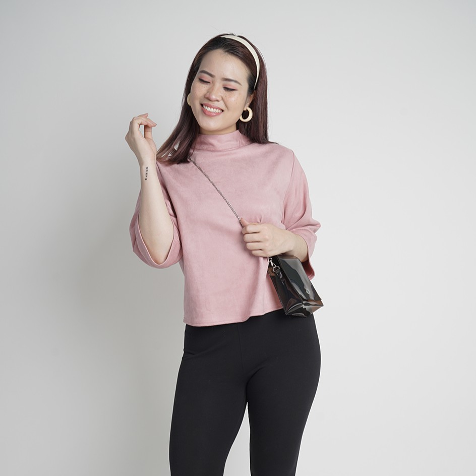 

Kg The Label | Sonata Suede Top ( Soft Pink )