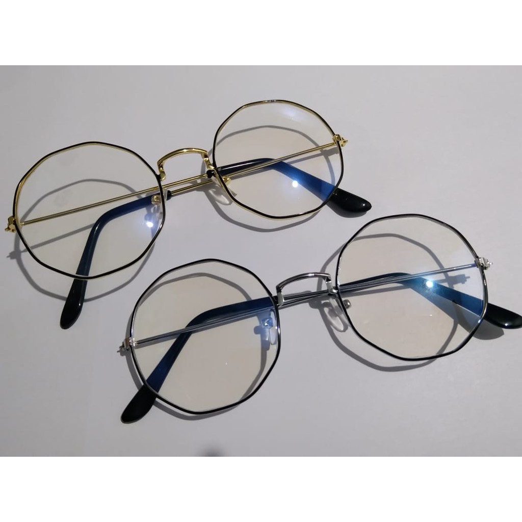 ♥TMALL88♥ COD Kacamata Baca Frame Anti Radiasi Metal Gaya Retro Untuk Pria / Wanita KM66