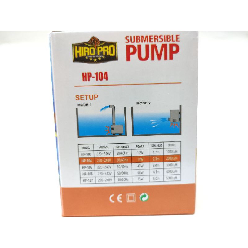 Promo murah pompa aquarium kolam HIRO PRO HP 104