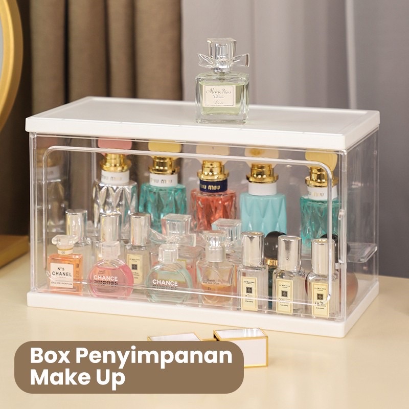 Rak Parfum Acrylic Storage Organizer Rak Kosmetik Penyimpanan Skincare Make up HRM318