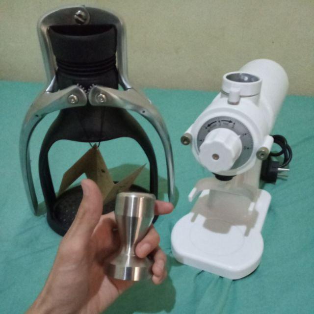 Paket Hemat Rokpresso 2021 + Grinder 500n + Tamper 100% Stainless 49mm (rok Presso + 500n + Tamper)