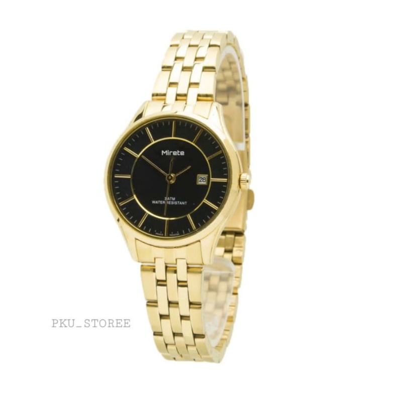 JAM TANGAN WANITA MIRETE_4383 PREMIUM_ JAM TANGAN CEWEK TAHAN AIR WATER RESISITANT_JAM TANGAN MODEL CEWEK MODEL TERBARU BULAT FITUR TANGGAL_JAM TANGAN WANITA STRAP RANTAI FITUR TANGGAL JAM TANGAN CEWEK GOLD, ROSGOLD, PUTIH, HITAM, JAM TANGAN WANITA