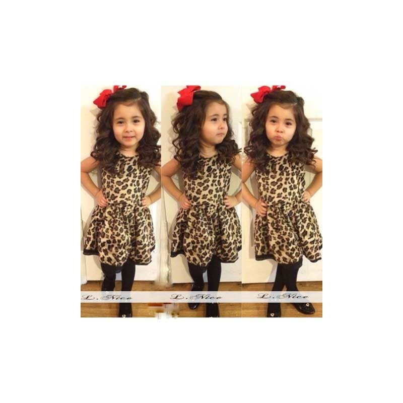 Dress Anak Perempuan / L-Nice Leopard Dress / Dress Macan Tutul