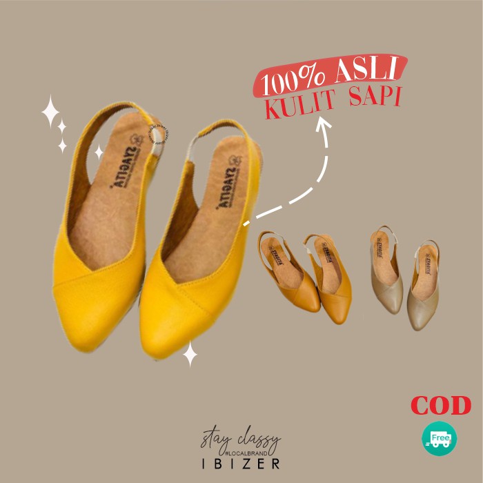 Sandal Wanita Sandal TUTONG KULIT ASLI SAPI Selop Wanita Sandal Cewek Sendal Wanita HC44