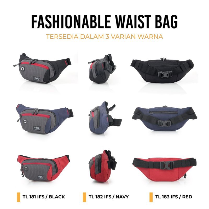 ARGL Tas Selempang Waistbag Pria Kecil Tas Pinggang Cowok Distro Casual Simpel