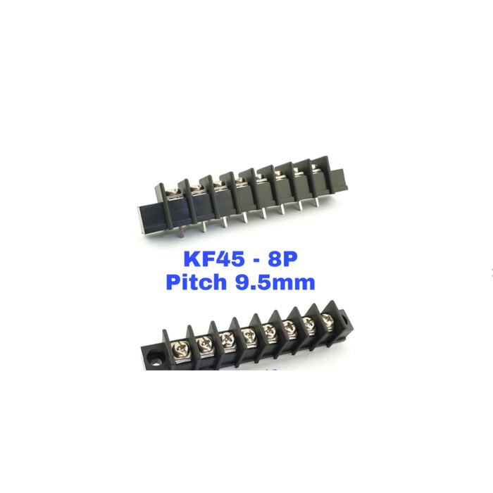 Terminal Block Hitam 8P PCB KF45 8 Pin KF 45 With Ears Kuping 9.5 mm 9.5mm blok 8 Pin p