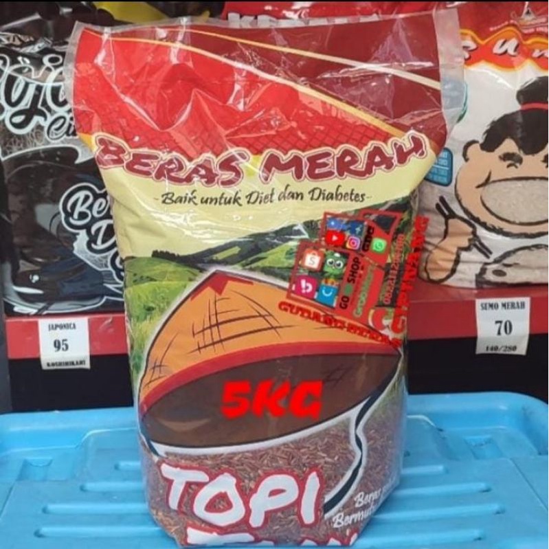 

BERAS MERAH CAP TOPI TANI PECAH KULIT SOSOH PULEN 5KG