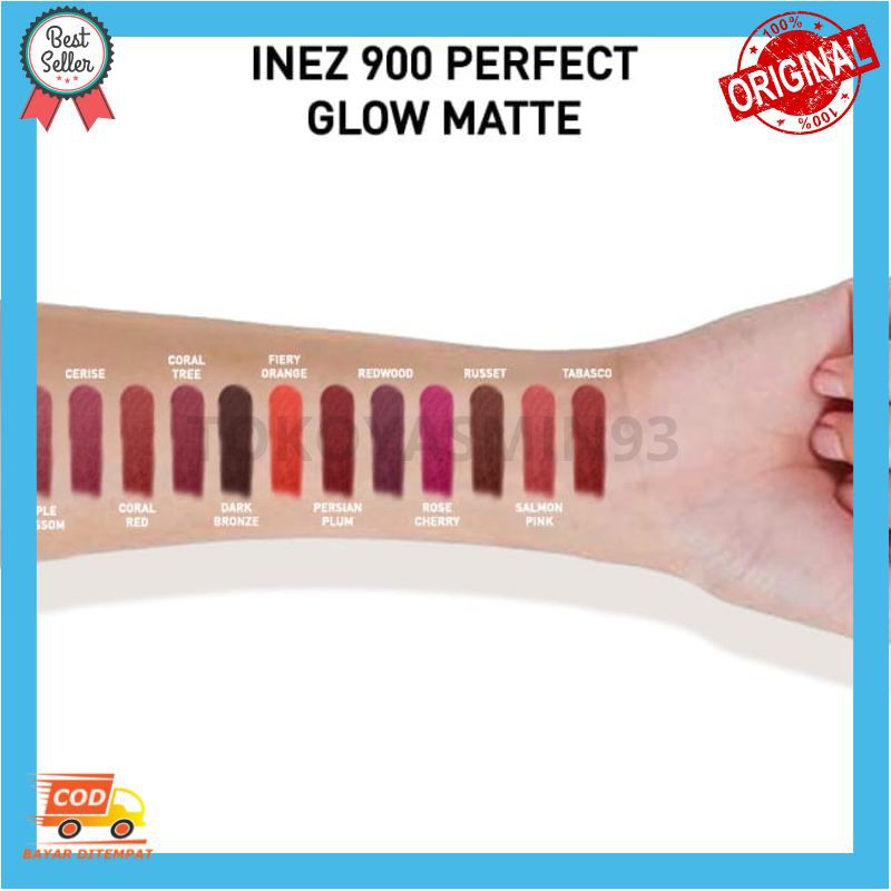 Inez 900 Perfect Glow Matte Lipstick Murah