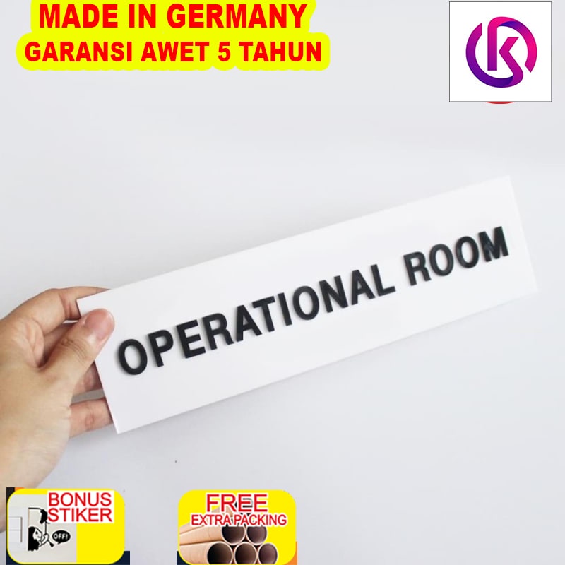 

Murah Sign Signage Operational Room / Sign Acrylic Timbul