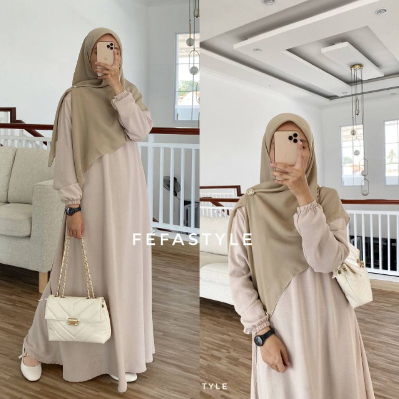 [COD] HAULA DRESS bahan RAYON CRINKLE AIRFLOW