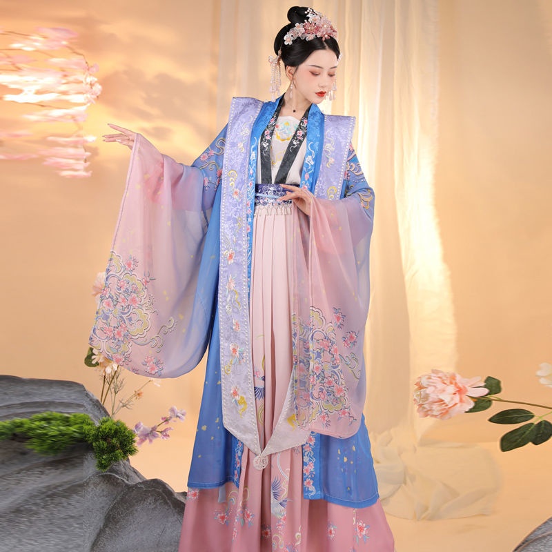 Shangyunxi - Qing Pingle song Xiaxi Hanfu women's authentic original cardigan long shirt waist lengt