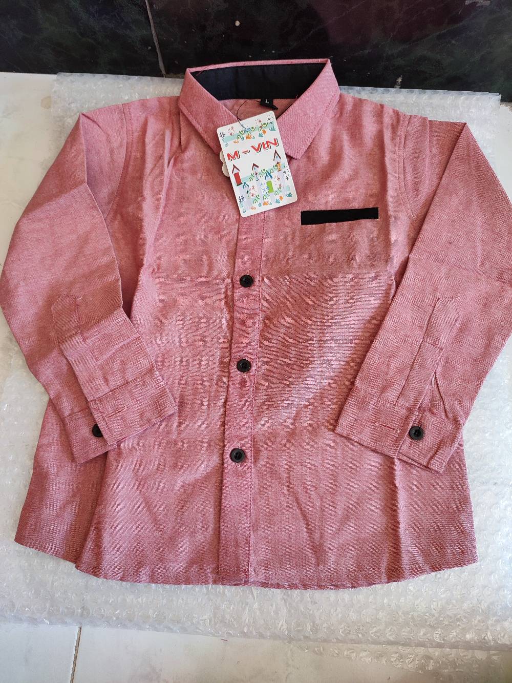 Kemeja Anak Oxford - Kemeja Lengan Panjang - Kemeja Polos Anak  1-9tahun Mvin