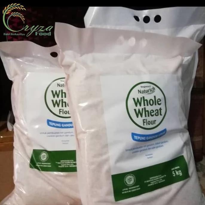 

DISKON HARGA Tepung gandum utuh Whole Wheat Flour Bogasari NATURICH 5kg. TP26