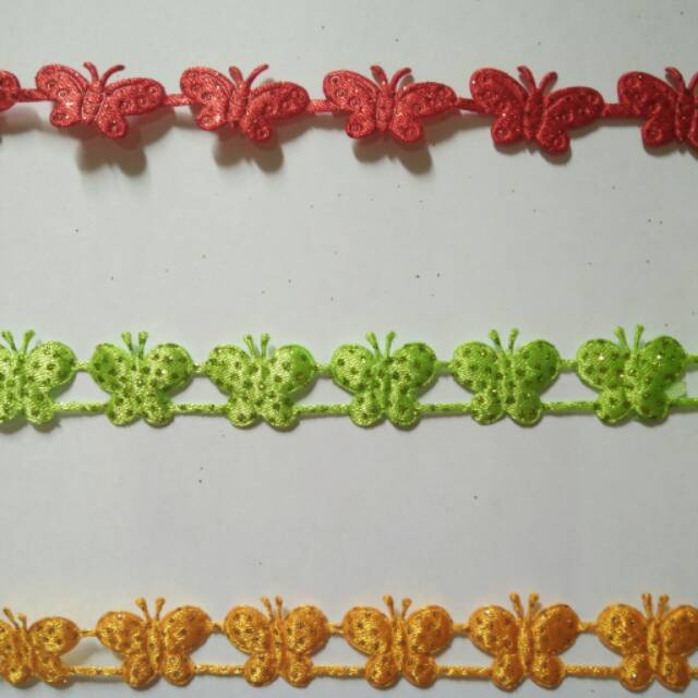 

Pita Kupu Glitter / harga per yard