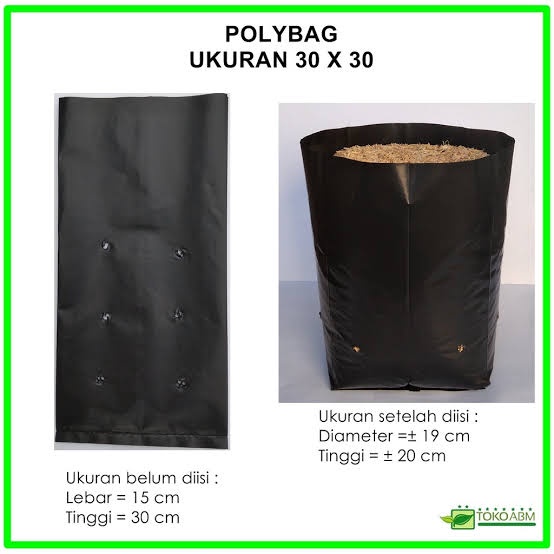 Polybag Ukuran 30x30cm isi 20 Lembar / Polybag Murah Untuk Bibit Tanaman hias /