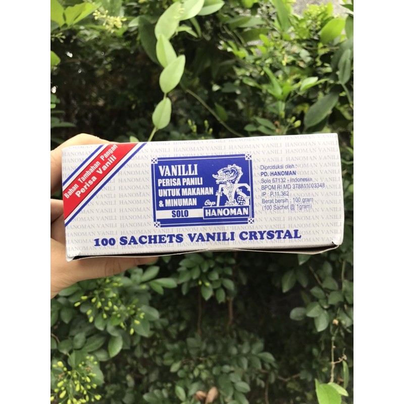 

Vanili/ Panili Teres Warna Cap Hanoman 1dus 100gr