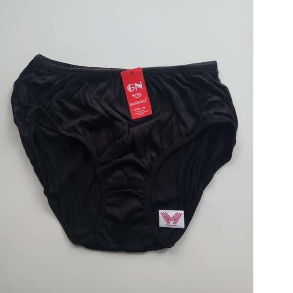 ➲ (6Pcs) Celana Dalam Wanita Golden Nick 937 Khusus Hitam / Cd Dewasa - M ➤