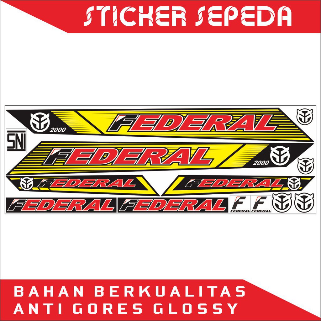 STICKER SEPEDA - STICKER SET SEPEDA FEDERAL - 12 - SAHILA STICKER