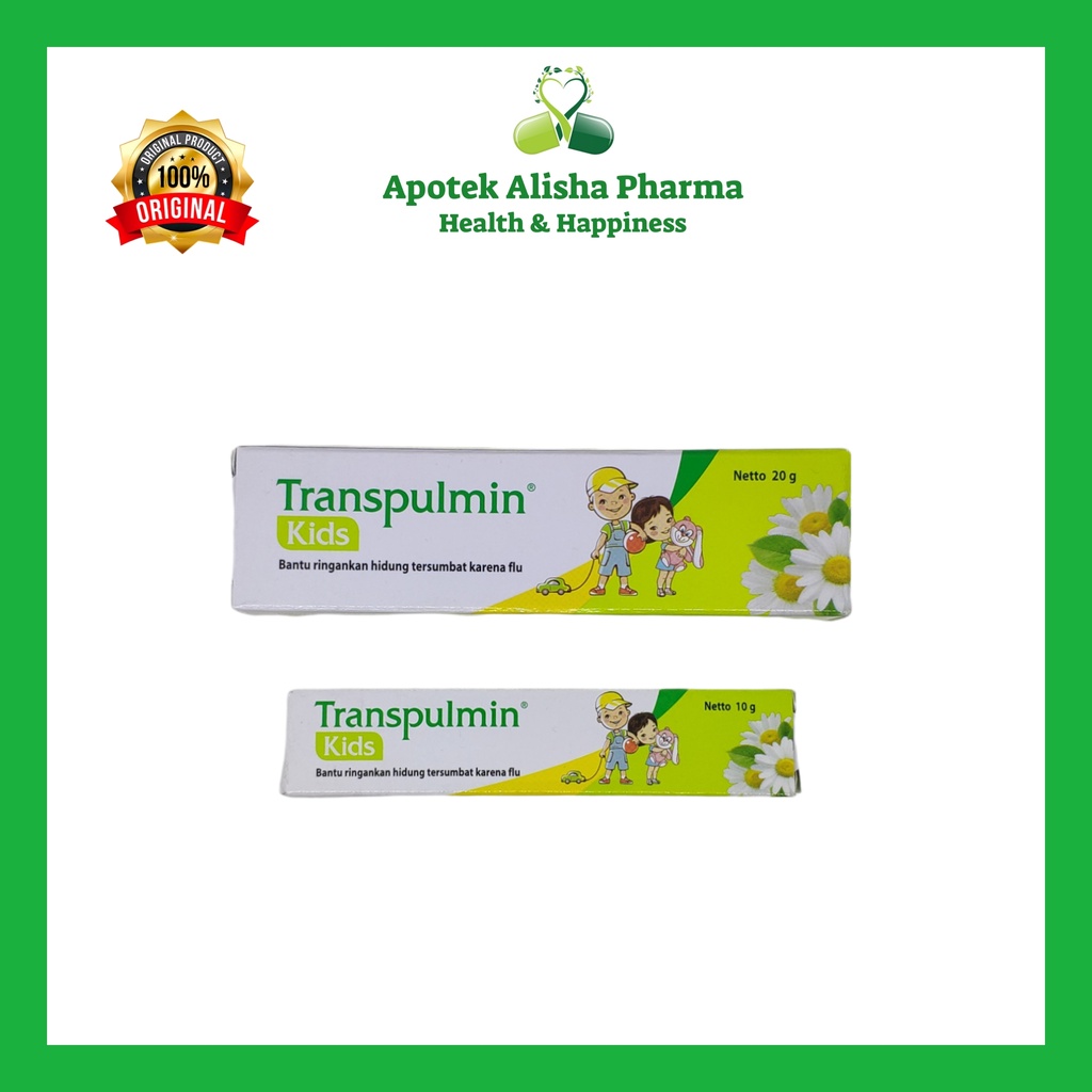 Transpulmin Kids Balsam 10/20gr-Transpulmin Balsem Anak Meringankan Gejala Flu/Pilek/Hidung Tersumbat Anak