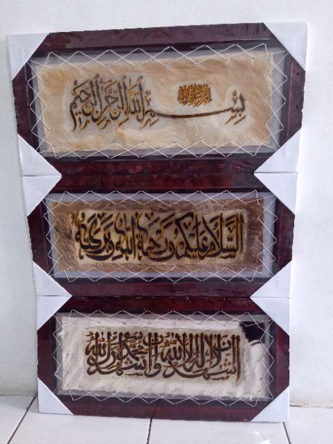 (turun Harga) Kaligrafi Kulit Kambing Super Jumbo Satu Paket Isi 3pcs