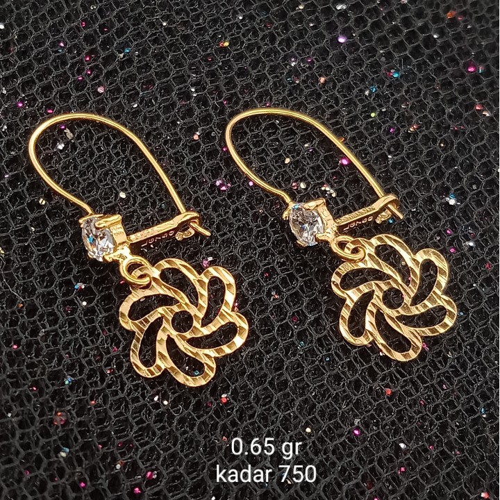 Anting Emas 17K -  0.65 gr Kadar 750 - 1053