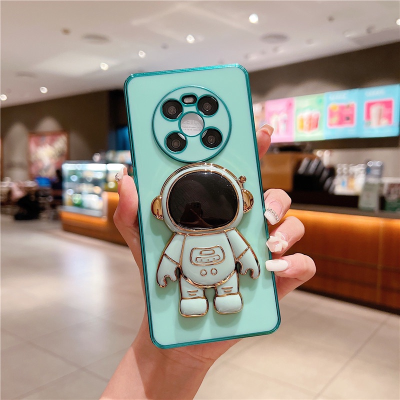 Soft case Desain Astronot electroplating shockproof Untuk HUAWEI P20 30 40 50 pro NOVA7 8